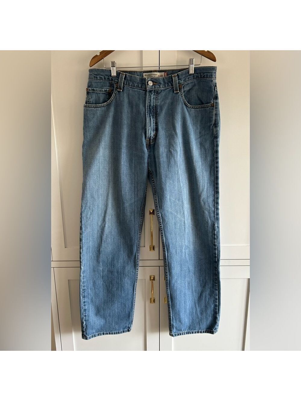 Levi's 559 men jeans relaxed straight medium/light wash denim size 36 x 32
